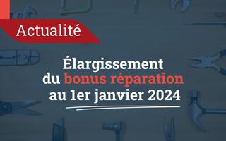 actualité bonus réparation artisanat