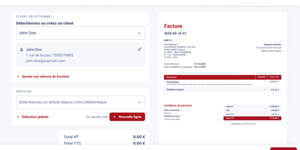 Facturez vos client via votre compte de gestion et de facturation électronique