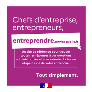 Visuel pour le site entreprendre.service-public.fr