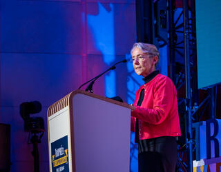 Elisabeth Borne à la soirée de remise des Trophées