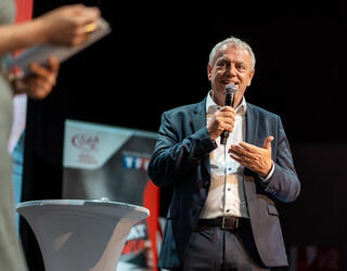 Joël Fourny, président de CMA France lors de la soirée de remise de prix de la Battle des CFA