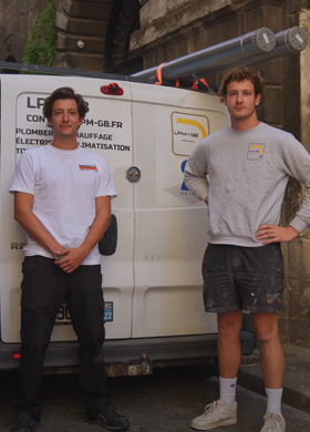 Portrait de Pierre et Louis Magnaudet, artisans plombier